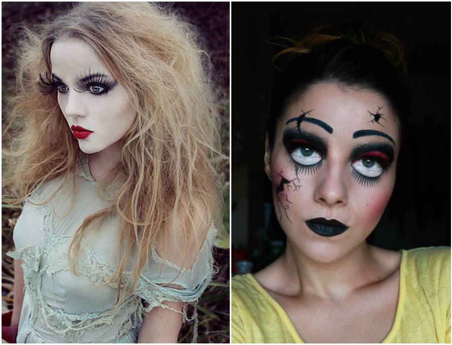 Страшный макияж на хеллоуин: кошка, дьяволица, русалка, как сделать самый страшный образ