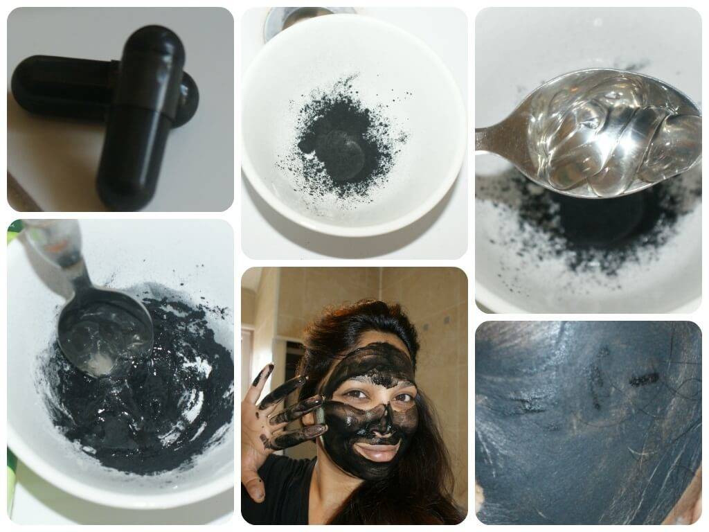 Маска из желатина и активированного угля от черных точек в домашних условиях