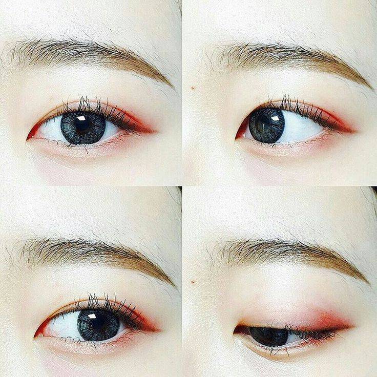 Корейский макияж глаз поэтапно. korean_makeup. 2. корейский макияж глаз. | макияж глаз