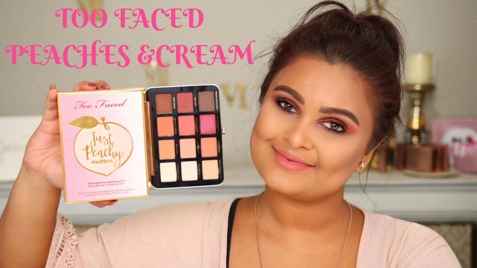 Too faced just peachy mattes eyeshadow palette review + 3 looks - always, cleia