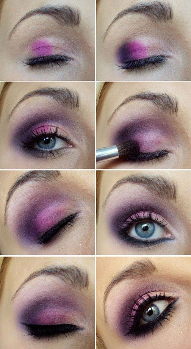 Фиолетовый макияж: пошаговое руководство по нанесению