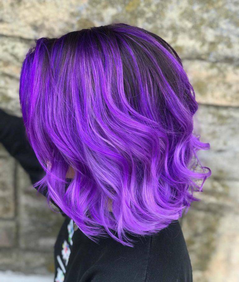 Фиолетовый цвет волос популярные оттенки и способы окрашивания фото