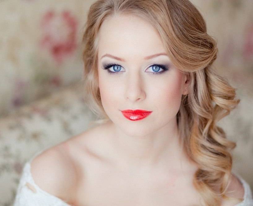 Cвадебный макияж для голубых глаз: для брюнеток, блондинок и русых с фото и видео