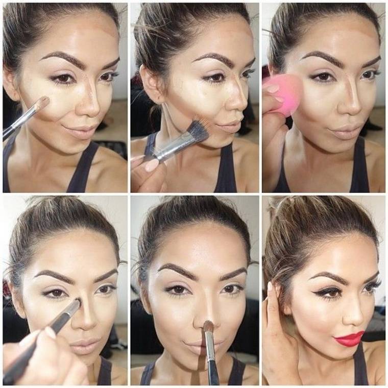 Правильный макияж лица: как наносить пошагово+фото