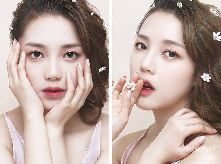 Корейский макияж до и после. корейский макияж.  нюансы создания. | макияж лица