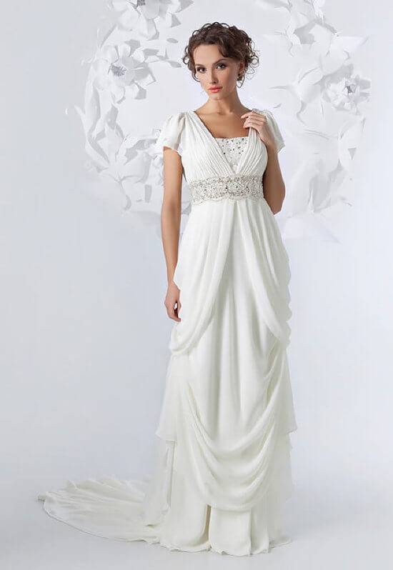 Свадебные платья в греческом стиле 2020: красивые модели в пол с рукавами, кружевом и ампир для полных и беременных + фото