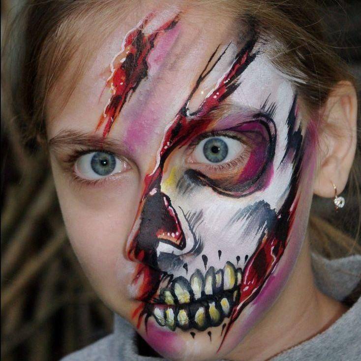 Макияж зомби на хэллоуин для девушки