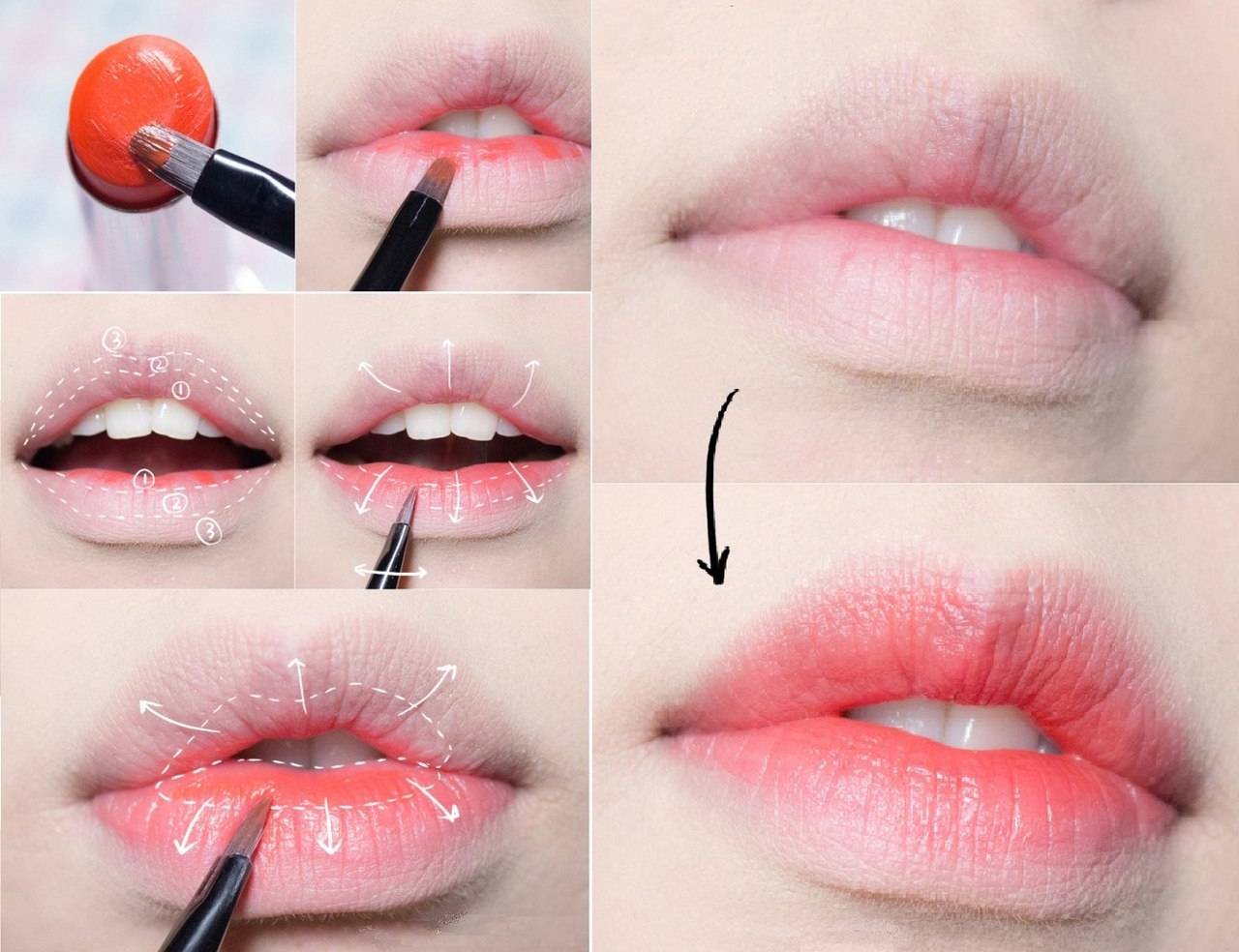 Как увеличить губы с помощью губной помады и карандаша