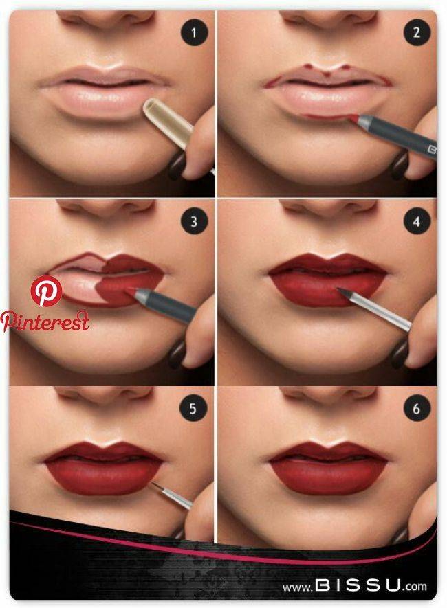Как красить губы. как накрасить губы карандашом без помады