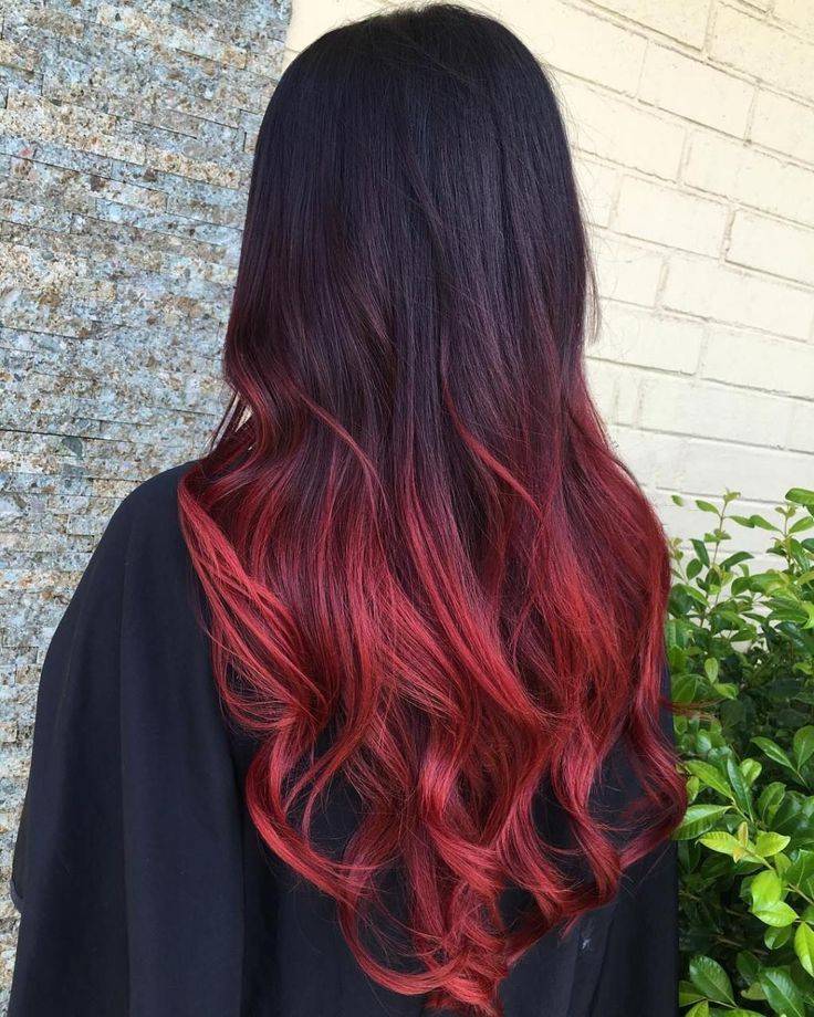 Как покрасить темный и черный волосы в красный цвет