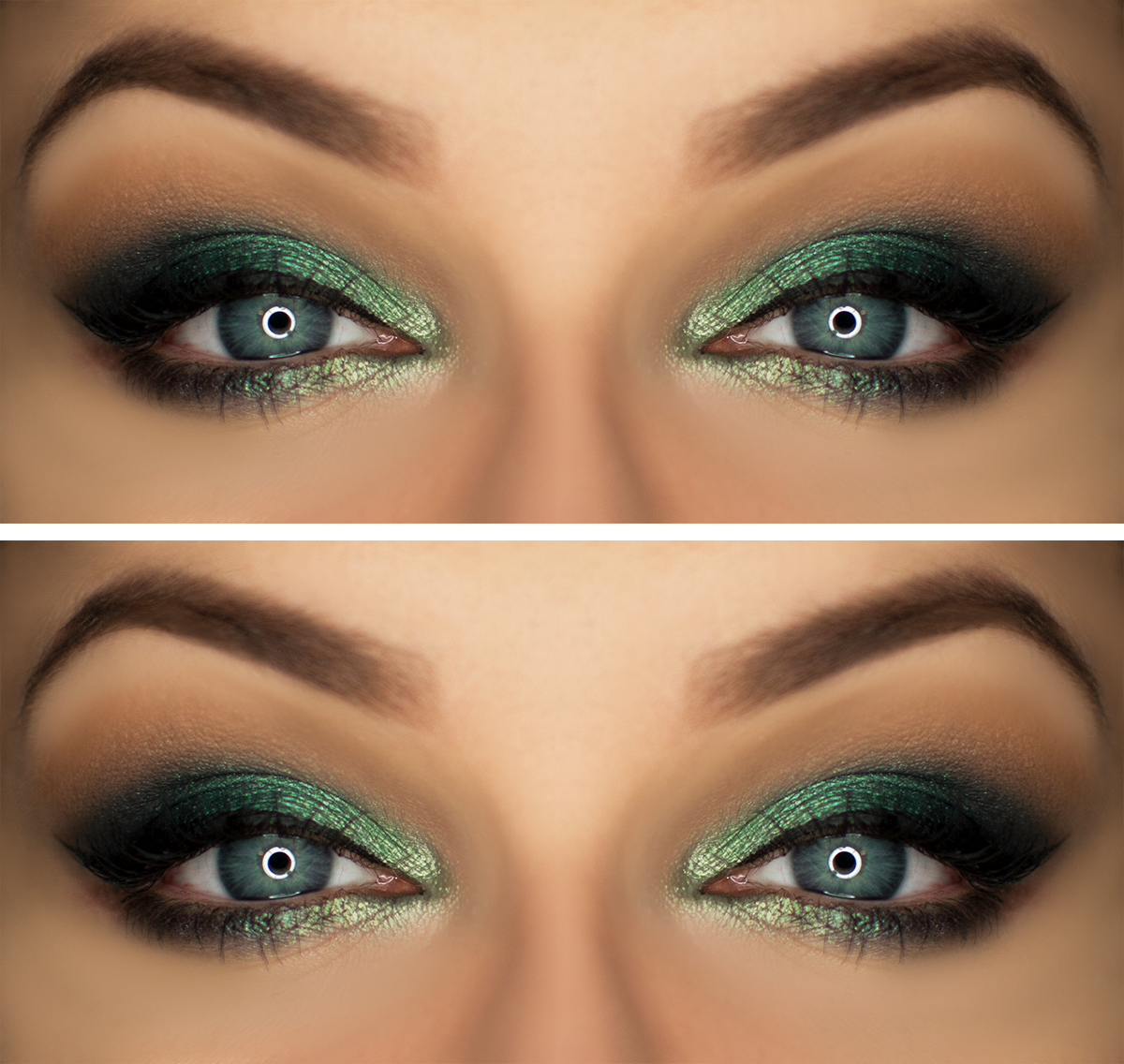 Макияж под зеленое платье: для карих, голубых и зеленых глаз