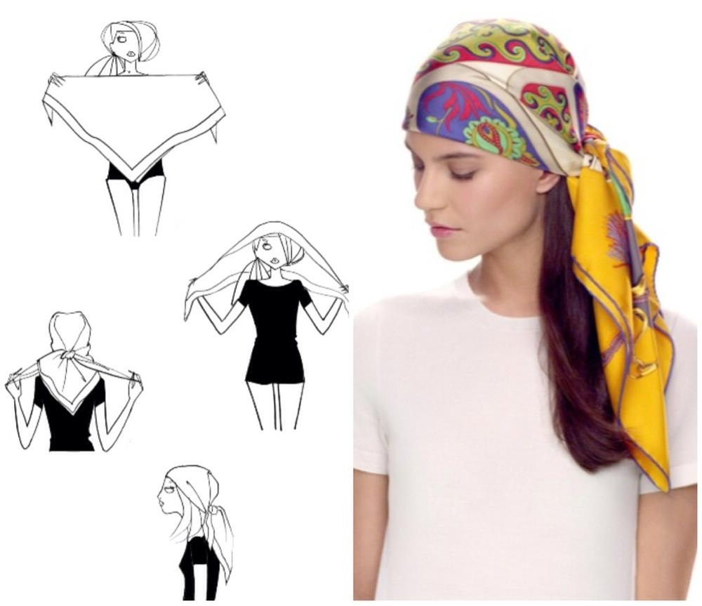 Завязываем платок на голове красиво — 20 способов