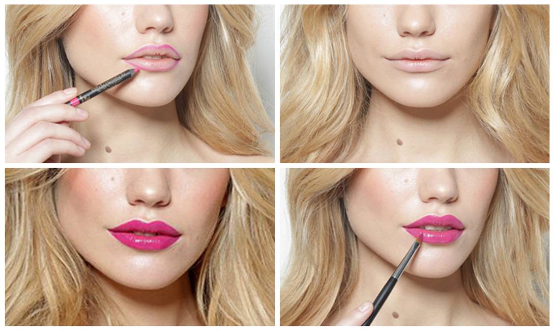 Как зрительно увеличить губы с помощью макияжа