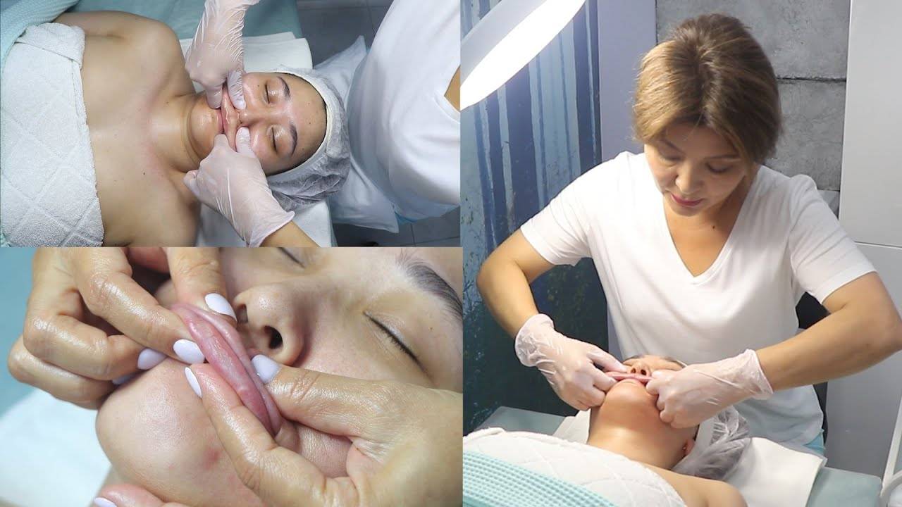 Буккальный или интраоральный массаж лица внутри рта