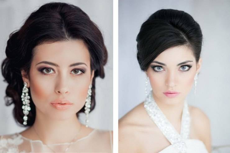 Красивый свадебный макияж для брюнеток с голубыми, карими и зелеными глазами- обзор +видео