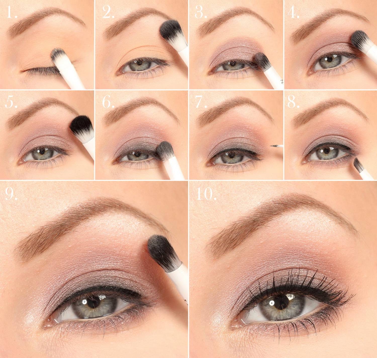Дневной макияж для карих глаз- подробная техника нанесения