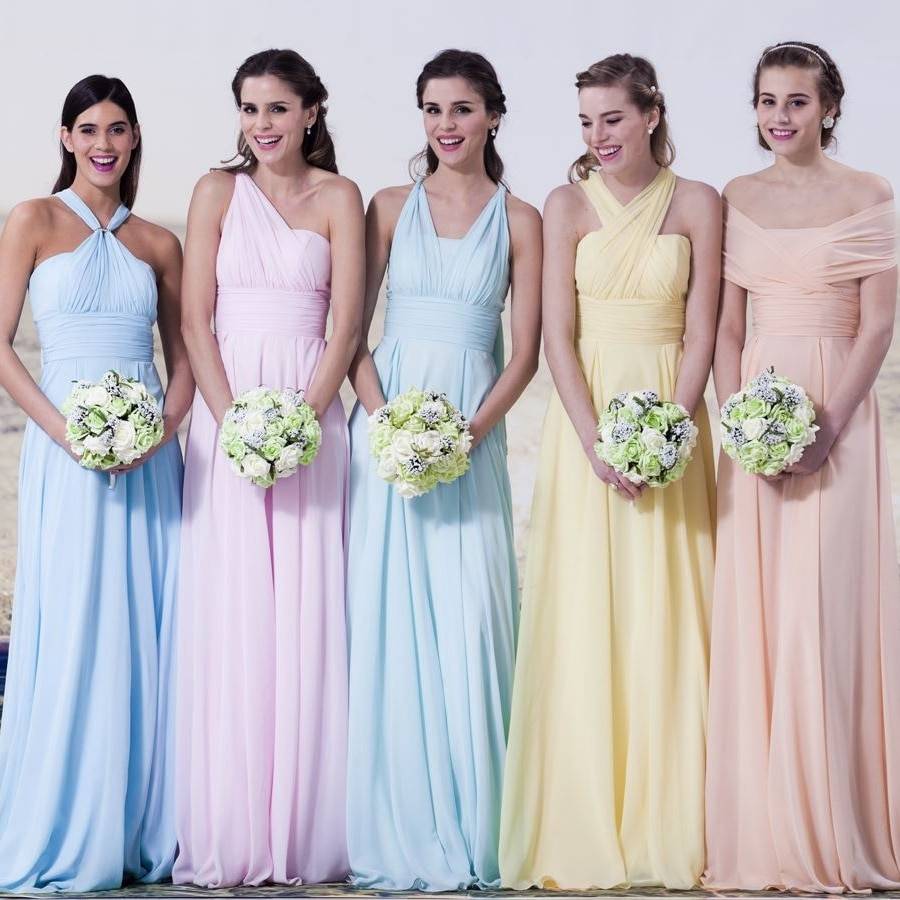 Платья для подружек невесты: стили, фасоны, цвета. советы и фото.