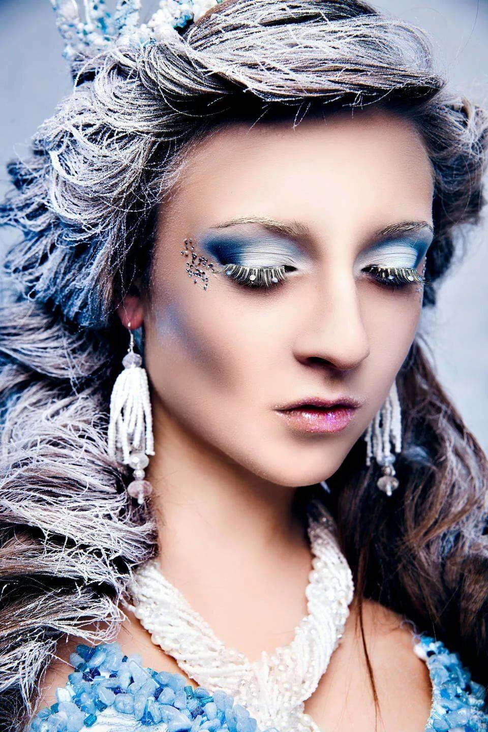 Зимний макияж: фото, что собой представляет, типы, пошаговое нанесение