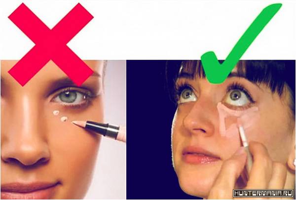 Как скрыть синяки под глазами с помощью правильно нанесенноо макияжа - пошаговая инструкция