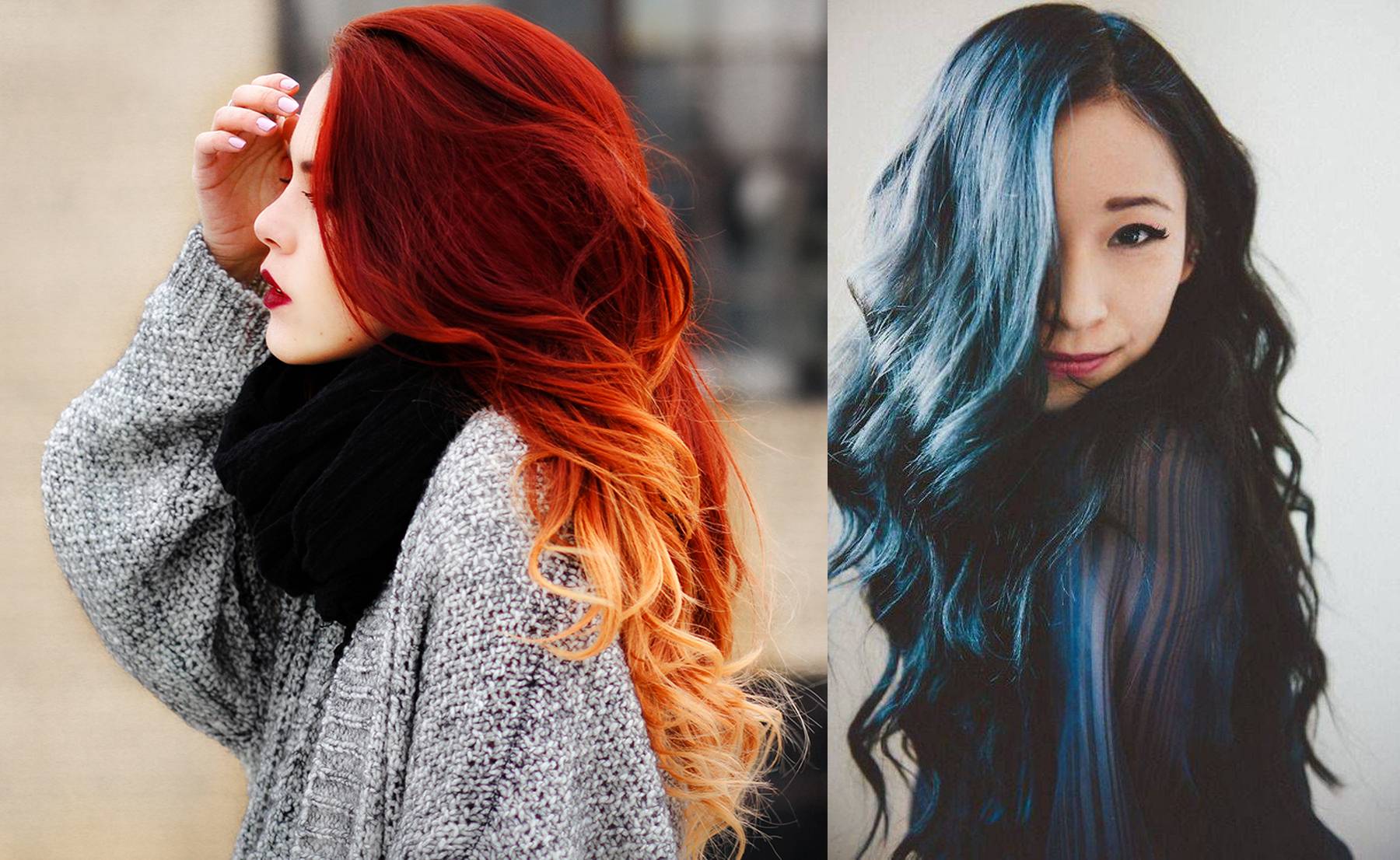 Как покрасить волосы в синий цвет темные и светлые, покрасить кончики