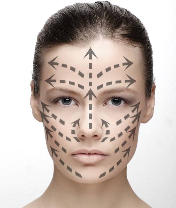 Как правильно наносить крем на лицо и шею: массажные линии, техника
