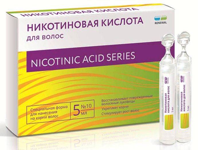 Никотиновая кислота для волос: способ применения