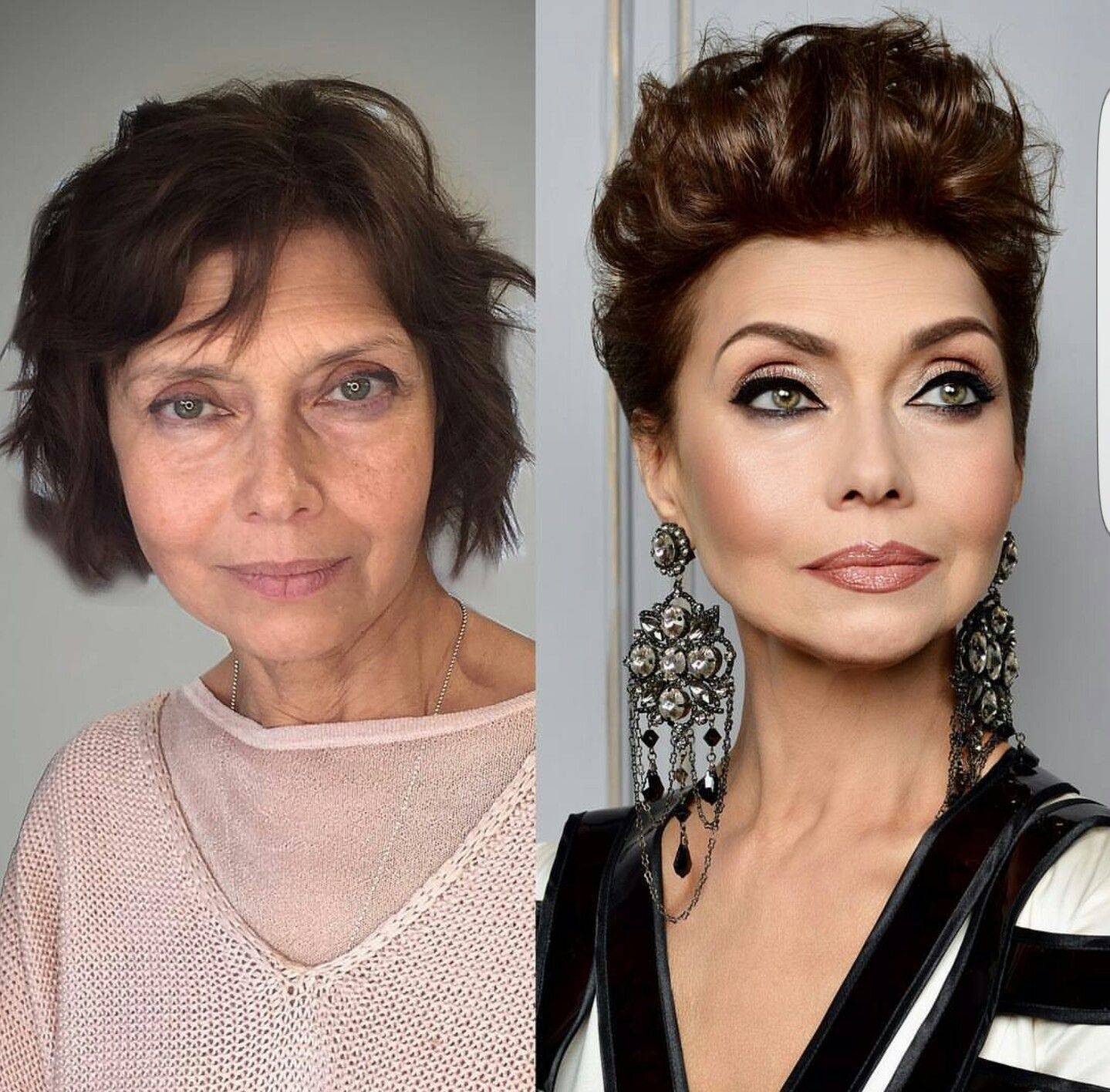 Антивозрастной макияж пошагово: фото до и после