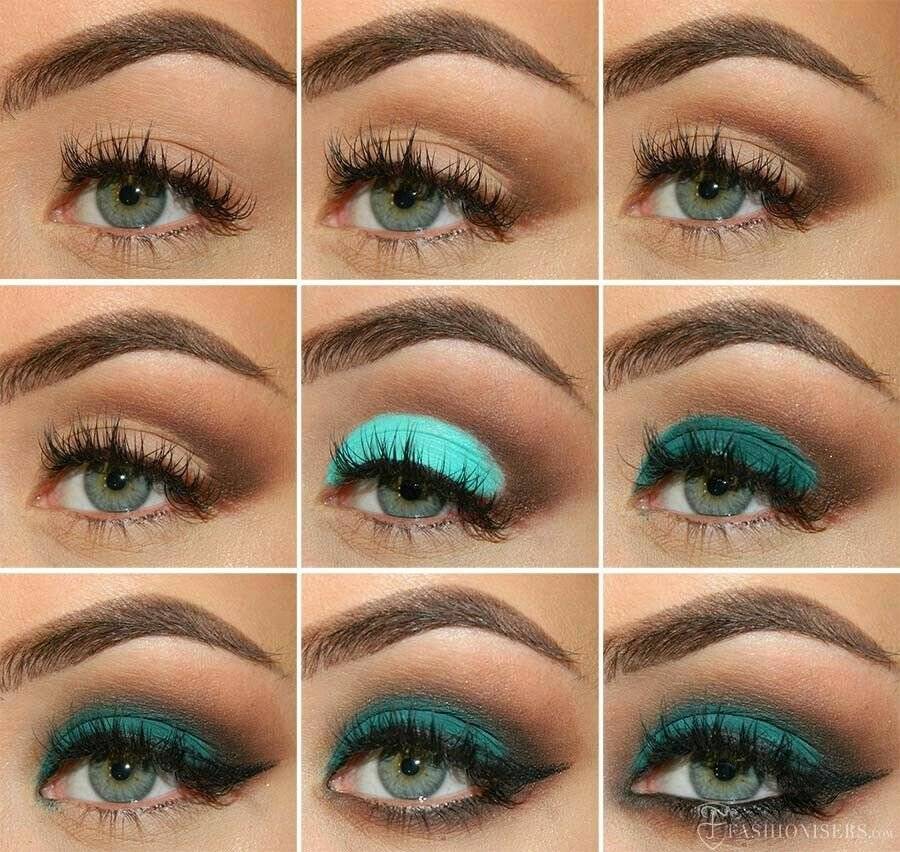 Новогодний макияж глаз: карих, голубых и зеленых