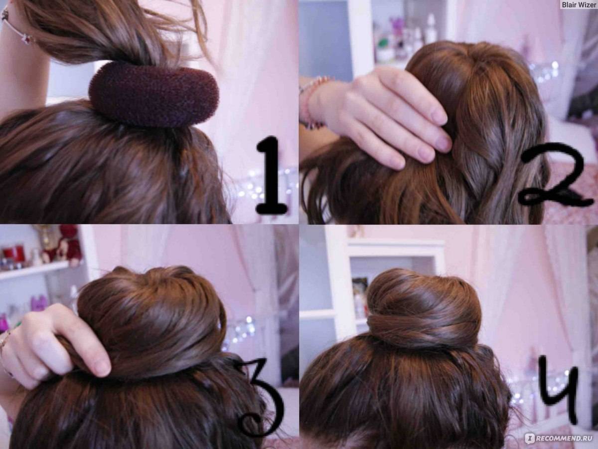 Как сделать пучок с помощью бублика: более 25 идей с фото и видео правильный уход за волосами | ddick.ru