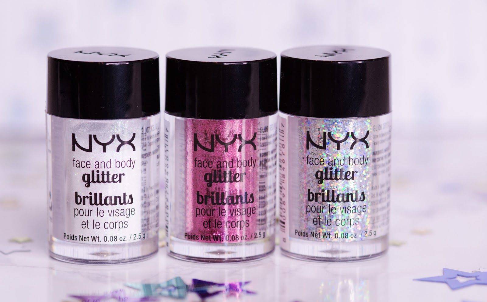 Nyx face & body glitter brilliants – обзор + свотчи оттенков