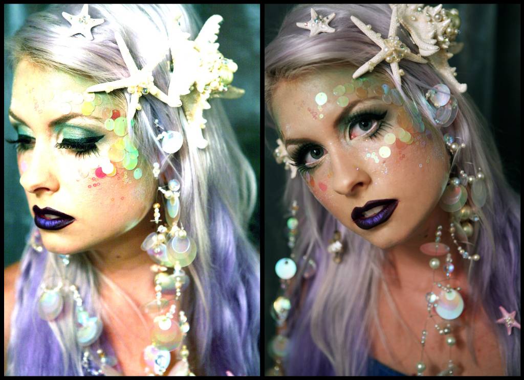Как сделать загадочный макияж русалки на хэллоуин