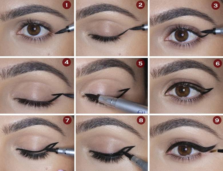 Как правильно рисовать стрелки на глазах разных форм, пошаговая инструкция с фото и видео