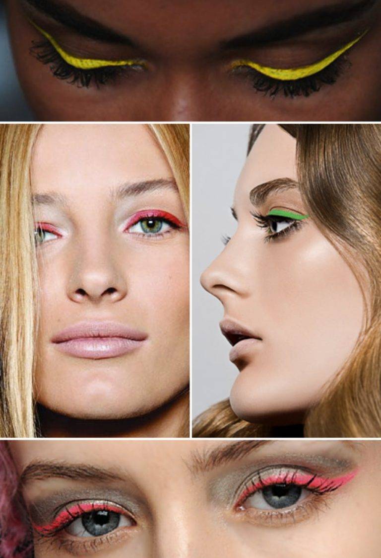 5 модных образов в технике макияжа color block