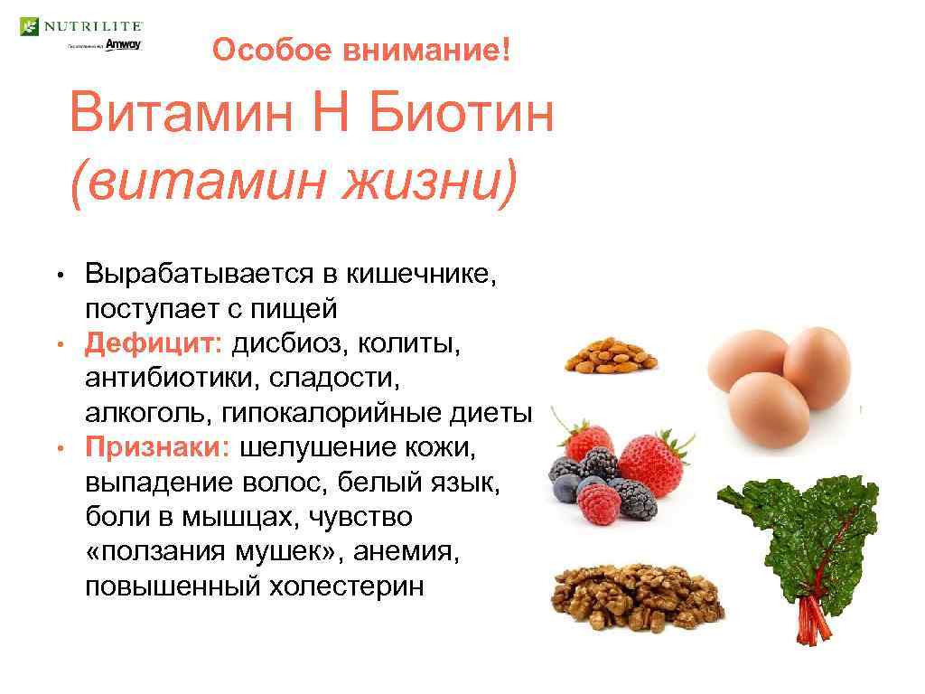 Продукты питания богатые витамином h - биотин, биос 2, биос ii