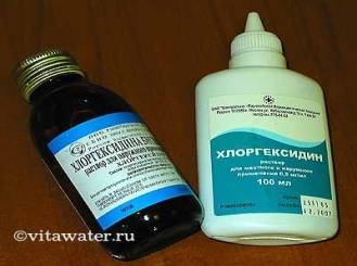 Хлоргексидин биглюконат: инструкции по применению к водному и спиртовому растворам