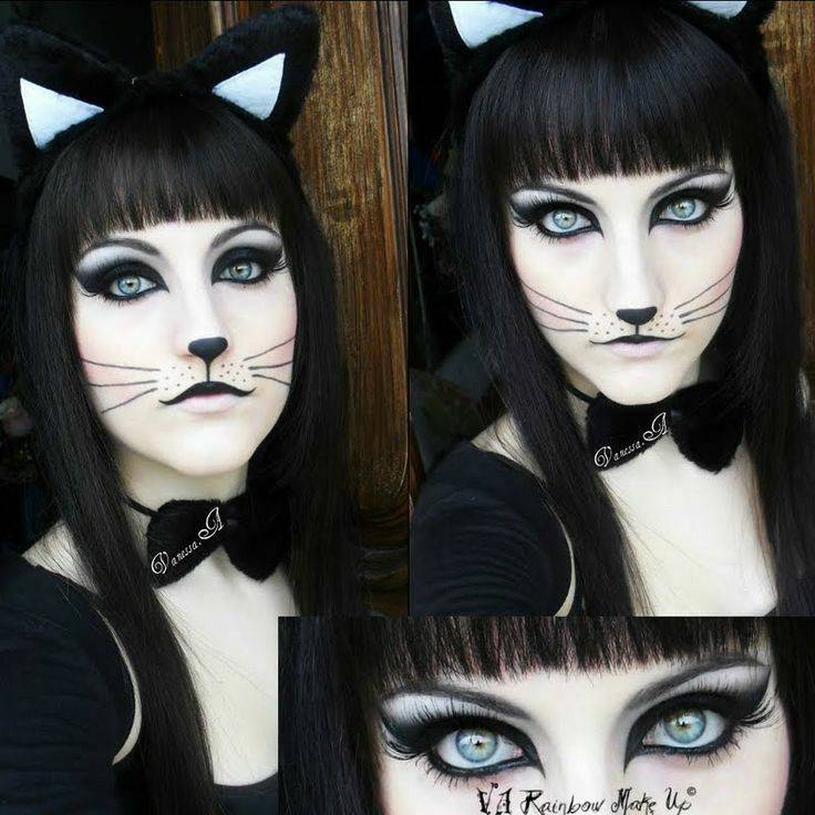Как сделать макияж кошки на Хэллоуин
