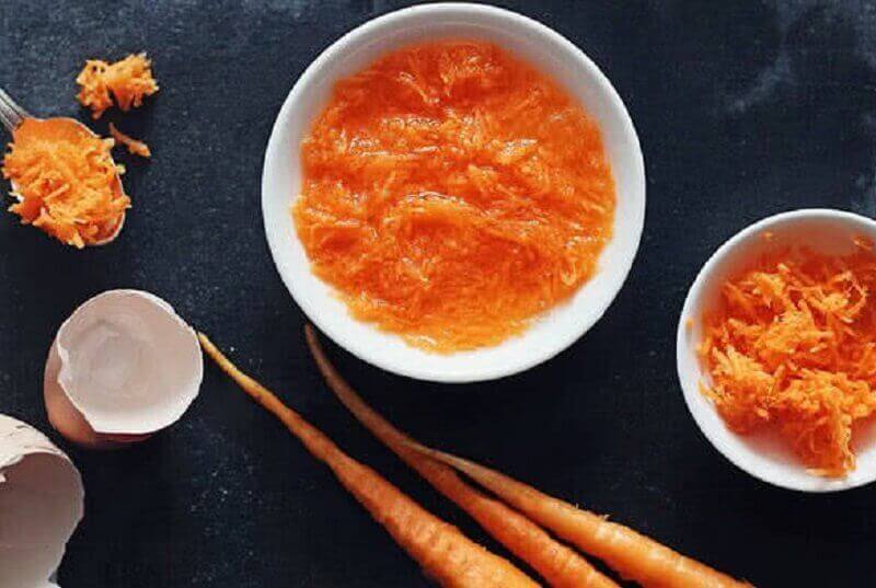 Маска для бровей из моркови