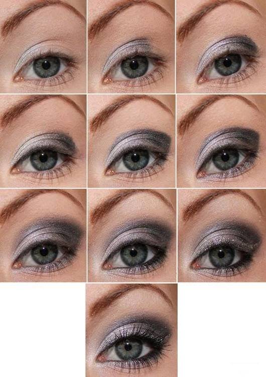 Повседневный макияж для серых глаз, 5 пошаговых уроков