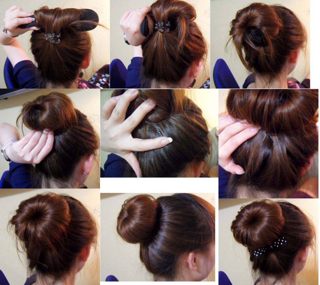 Как сделать пучок на голове с помощью резинки: 14 способов с фото — правильный уход за волосами