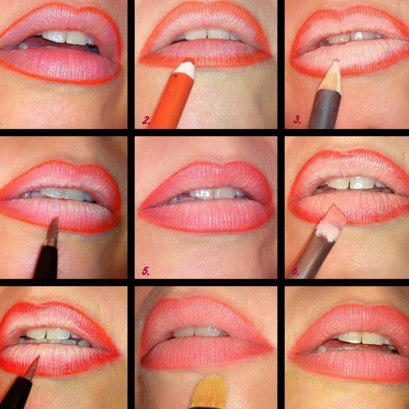 Как красиво накрасить губы помадой: пошагово