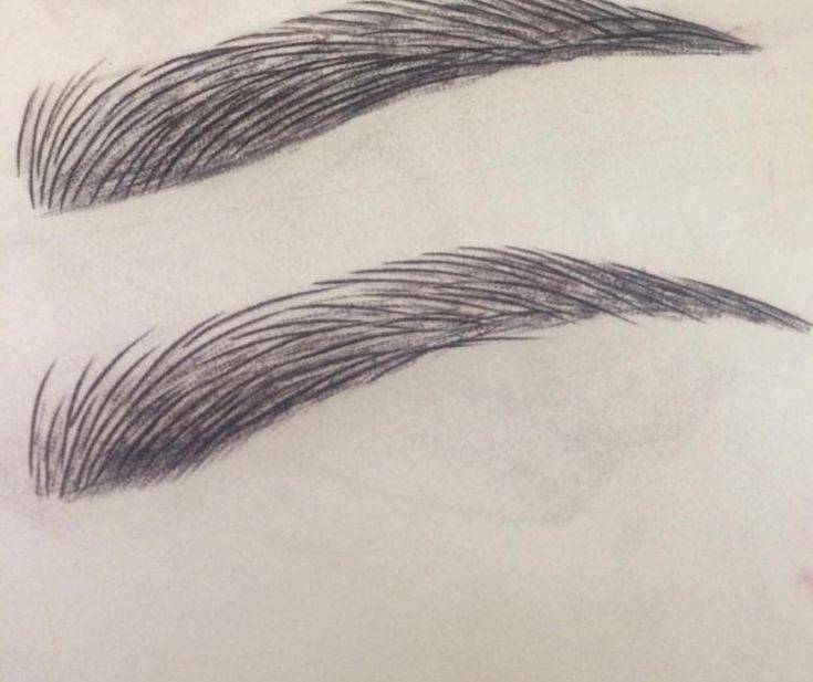 Как нарисовать брови карандашом на бумаге поэтапно