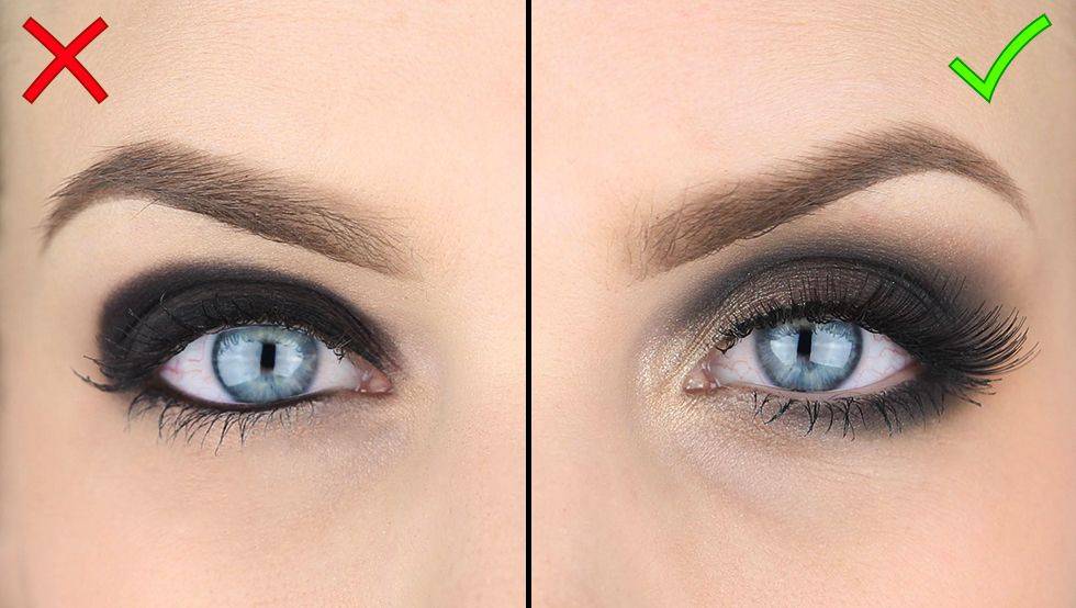 Пошаговый макияж и стрелки для опущенных внешних уголков глаз: фото и видео