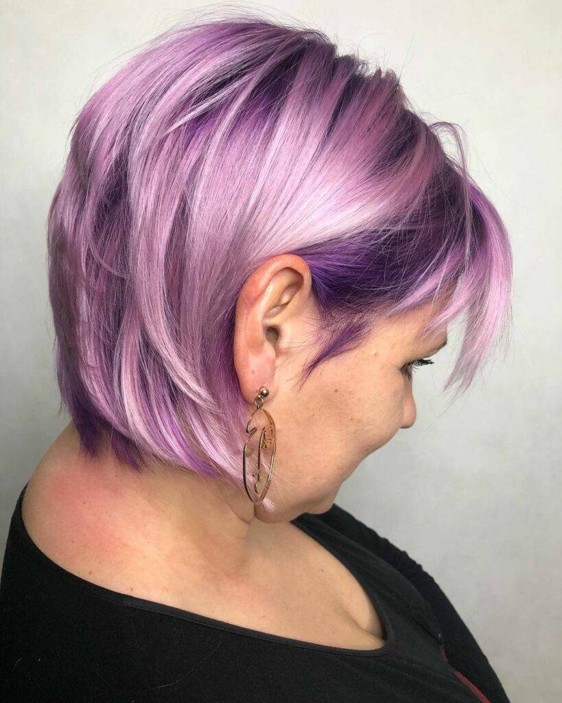 Фиолетовые пряди на темных волосах - как сделать дома и 20 идей окрашивания