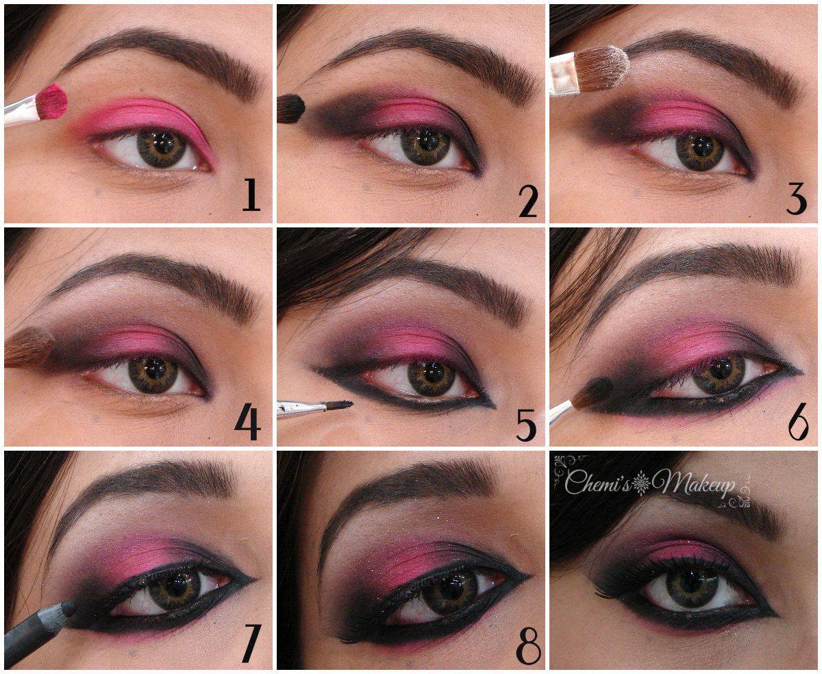 Розовый макияж: 7 идей и пошаговая фотоинструкция