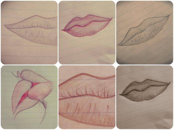 Как рисовать губы карандашом - как правильно поэтапно рисовать
