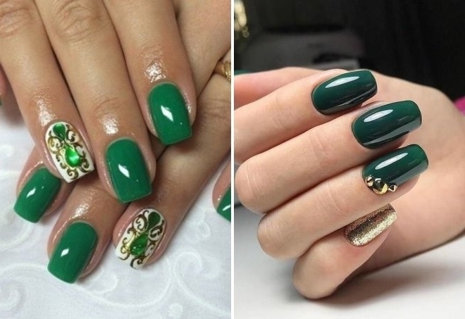 Зеленый маникюр: выбираем лак для ногтей под зеленое платье