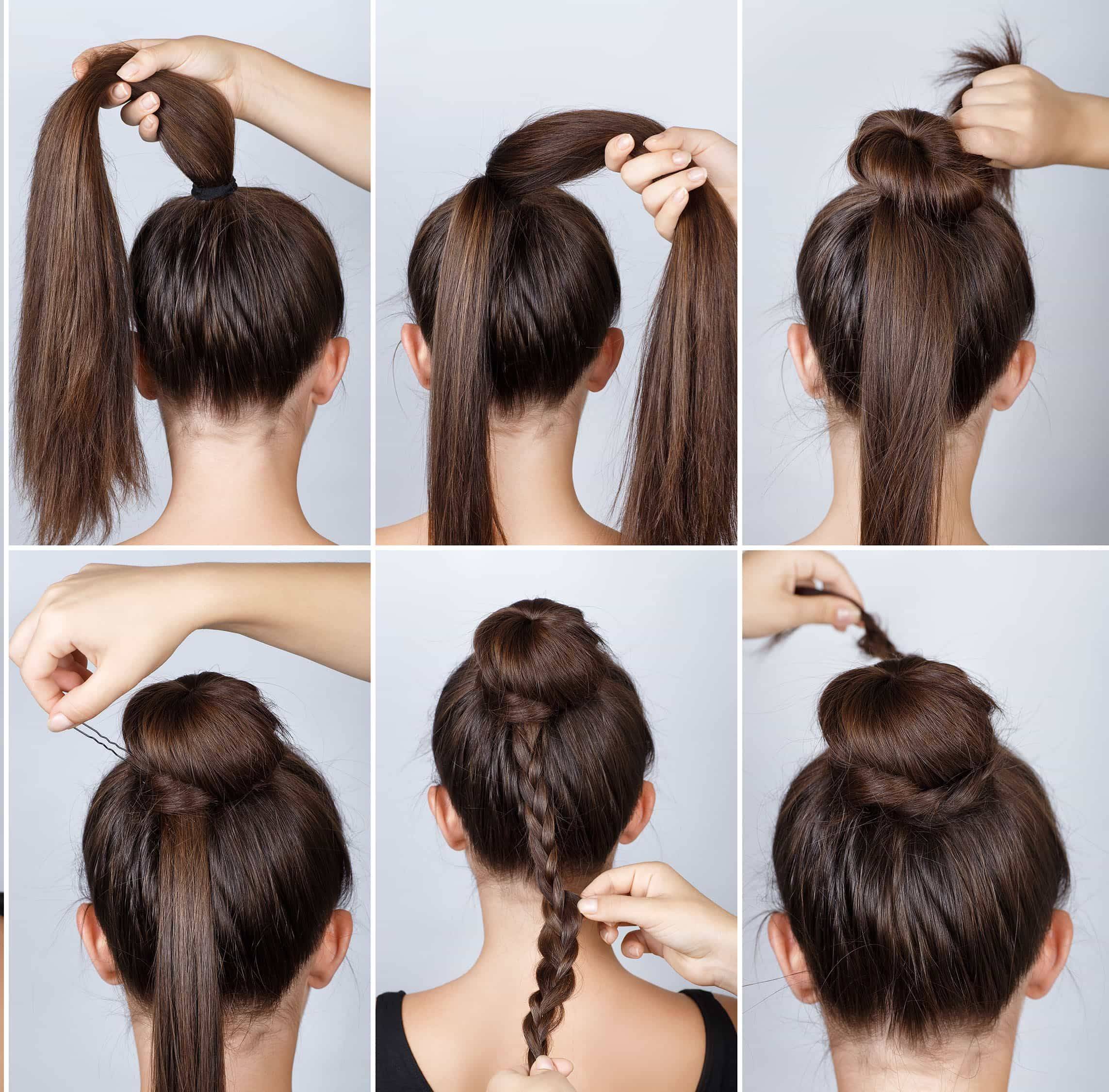 Как сделать прическу для волос с помощью бублика