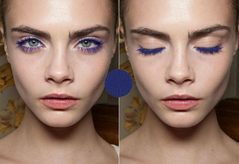 Синяя тушь для ресниц: кому подойдет и как сделать макияж глаз