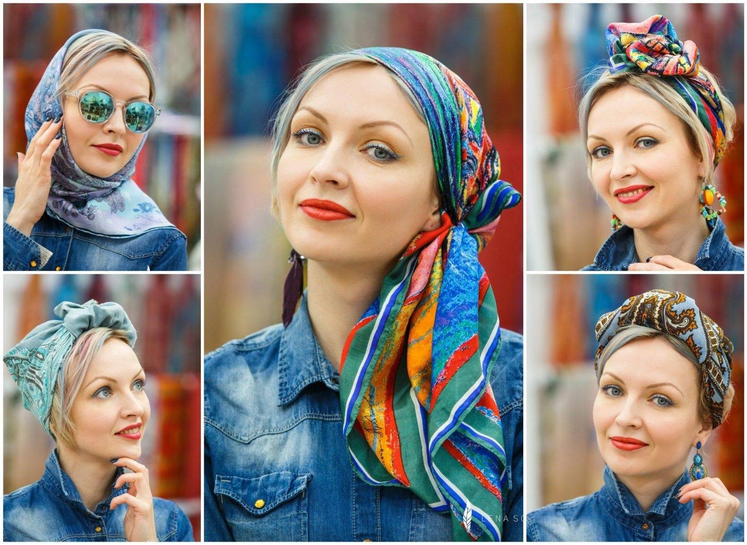 Как завязать платок на голове — лучшие варианты с фото и видео