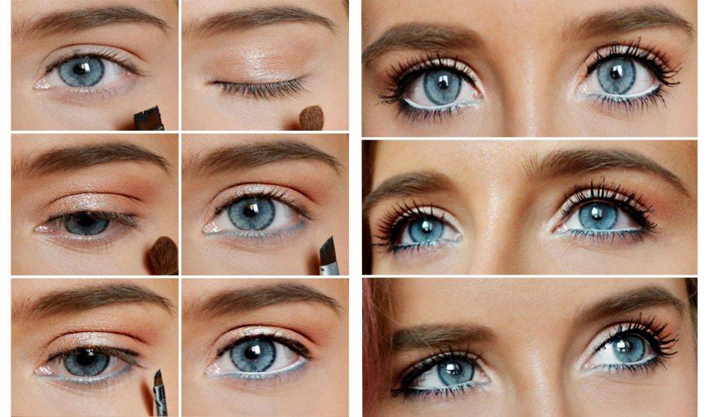 Дневной макияж для голубых глаз и их оттенков, пошаговое создание